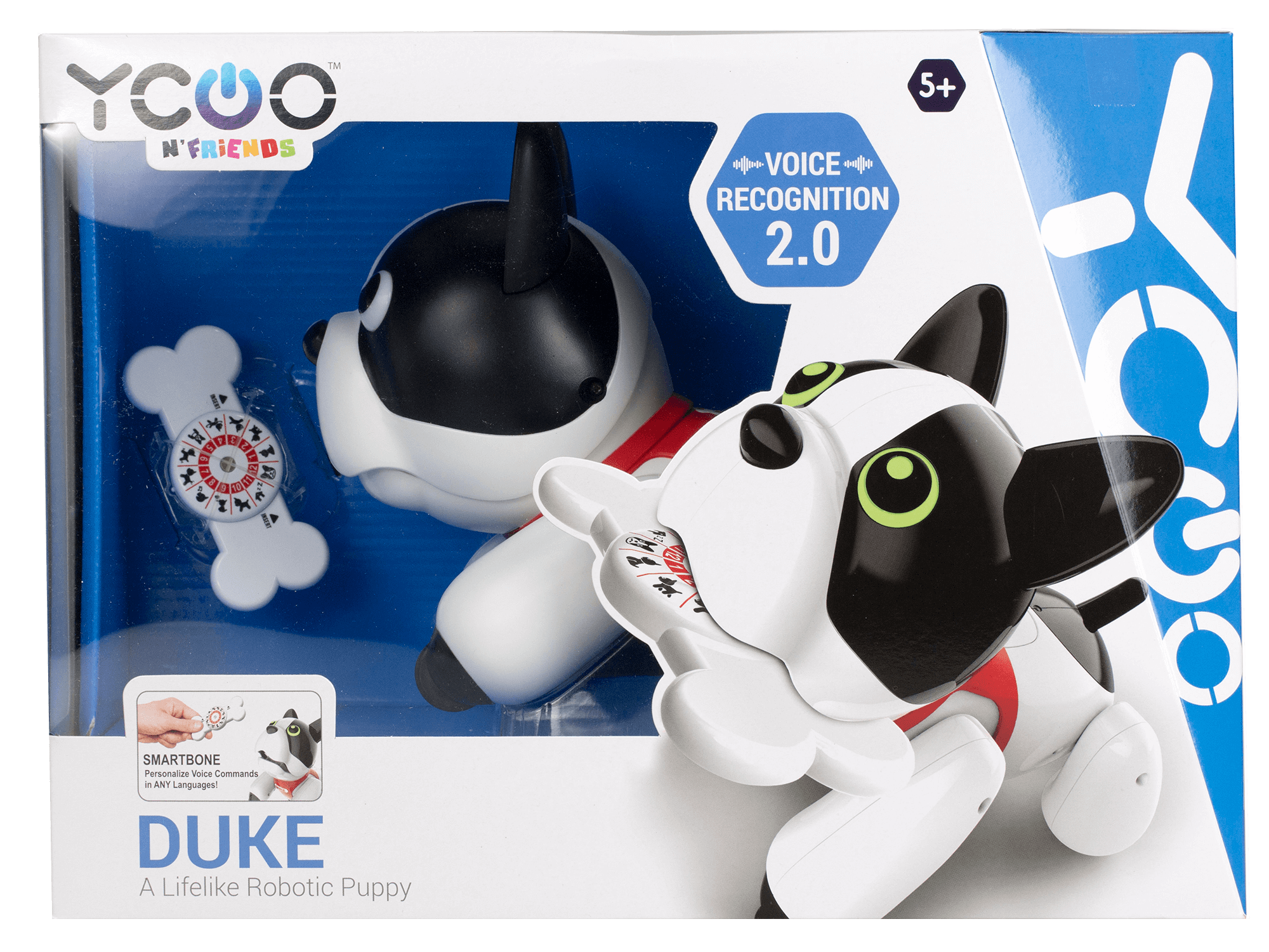 Virtual Robot Pet for Kids Responds to Touch and Voice Sharper Image RC Toy Duke The Trainable Robotic Puppy Dog with Smart Bone Barks and Plays Tricks on Command 